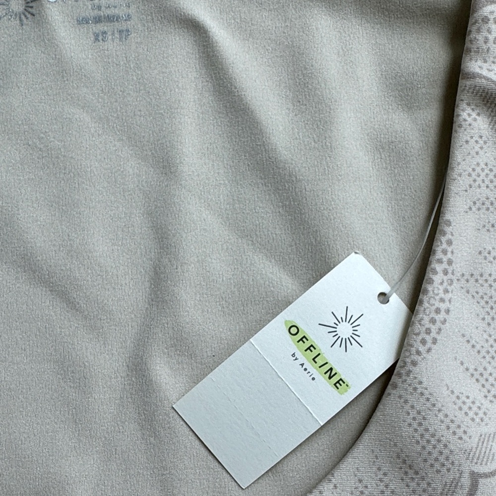 Aerie Cream Floral Long Sleeve Bodysuit - Picture 3 of 3